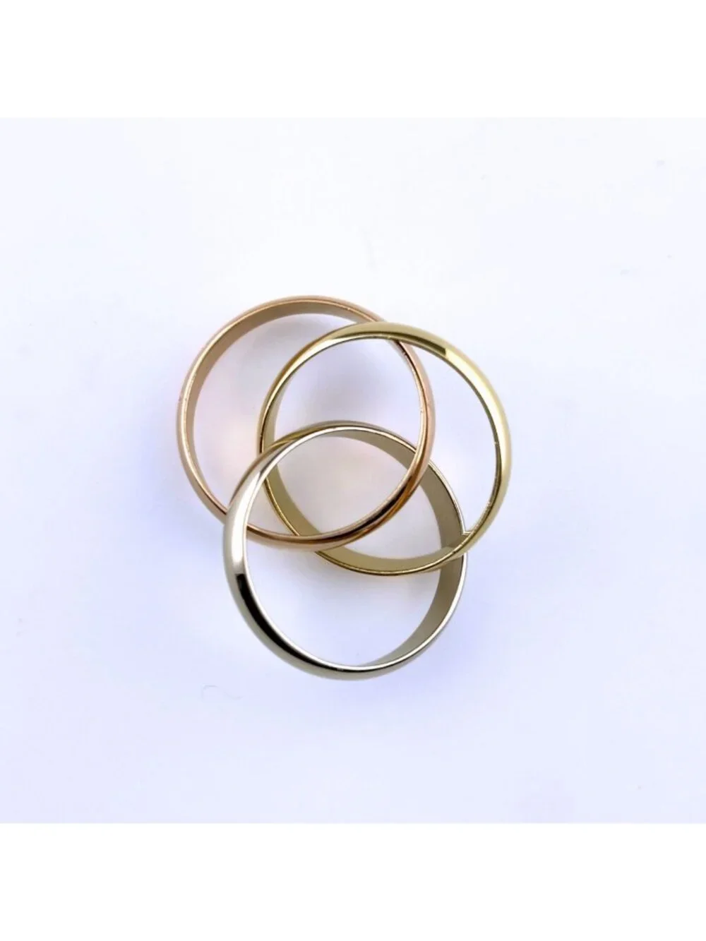 Cartier Trinity Yellow Gold Pink White Ring Three